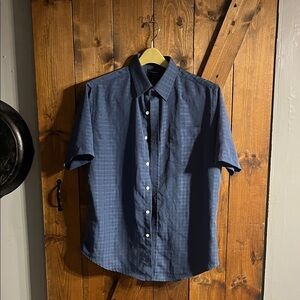 Men's Blue Short Sleeve Shirt